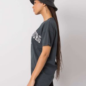 Graphite t-shirt with print by Carol RUE PARIS