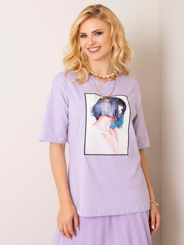 Light purple t-shirt Girl RUE PARIS