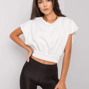 Antigua white short sweatshirt