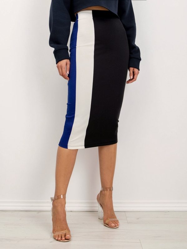 BSL Black and White Pencil Skirt