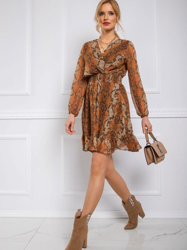 Valerie RUE PARIS light brown dress