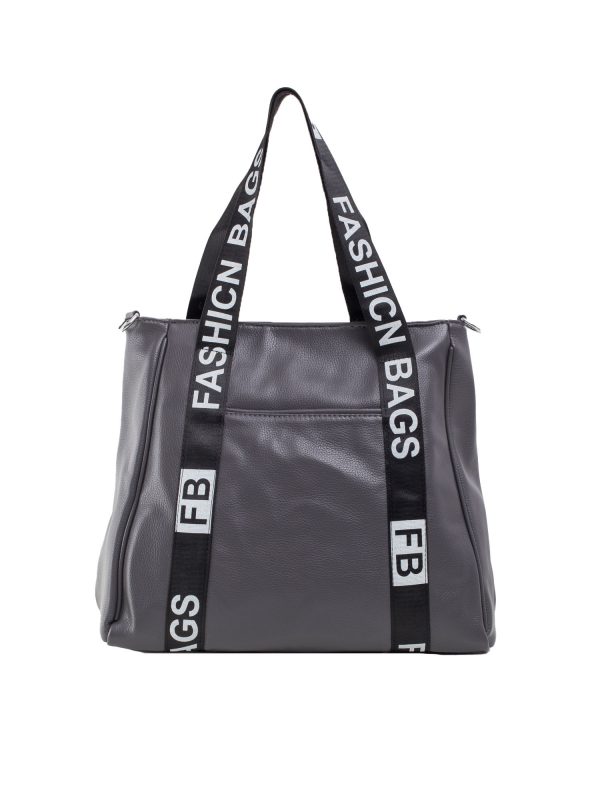 Dark Grey Eco Leather City Bag