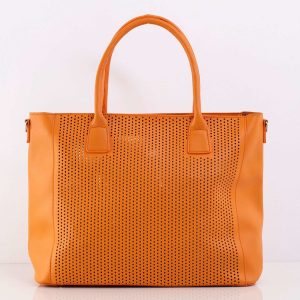 Orange openwork bag