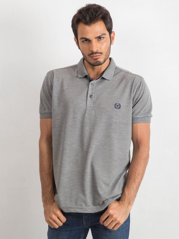 Grey Men's Reverse Polo Shirt