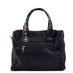 Black City Bag with Detachable Strap