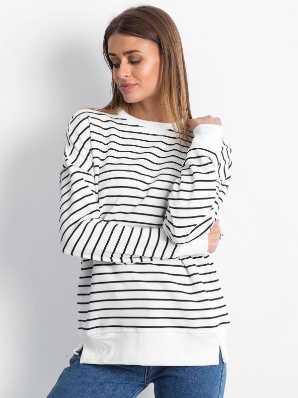 White and black Continuously sweatshirt