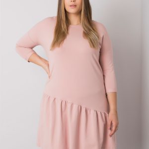 Dirty Pink Plus Size Ruffle Dress Linda