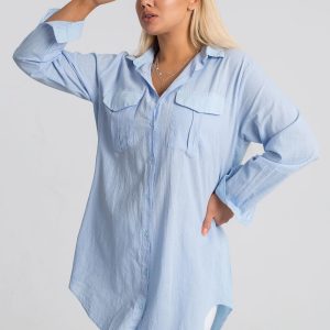 Light blue plus size shirt Miranda RUE PARIS