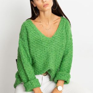 RUE PARIS Green Lively sweater