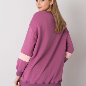 Purple oversize sweatshirt with Kate print