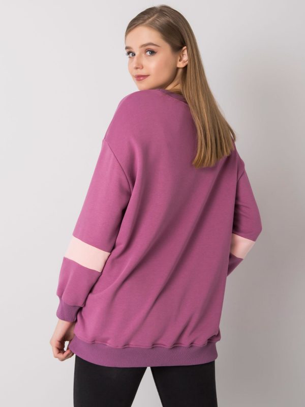 Purple oversize sweatshirt with Kate print