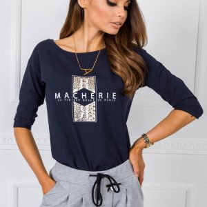 Navy blue blouse Dolores