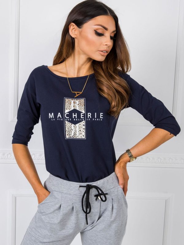 Navy blue blouse Dolores