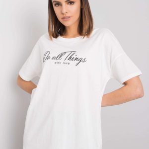 White T-shirt with the inscription Layla RUE PARIS