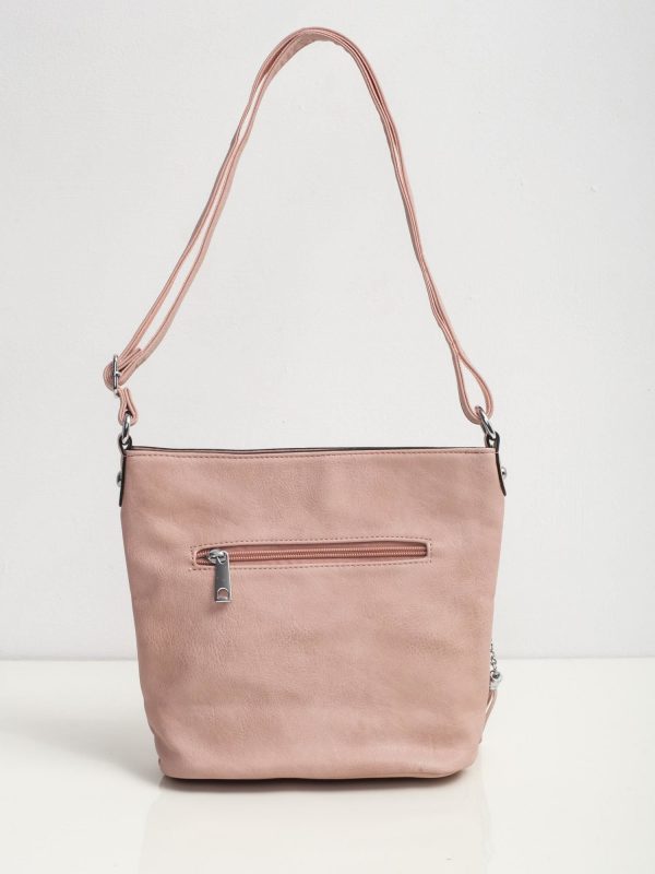 Pink-silver shoulder bag