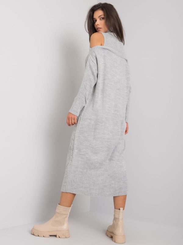 Grey knitted dress Fernanda RUE PARIS