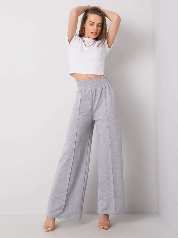 Grey melange wide sweatpants Santiago RUE PARIS