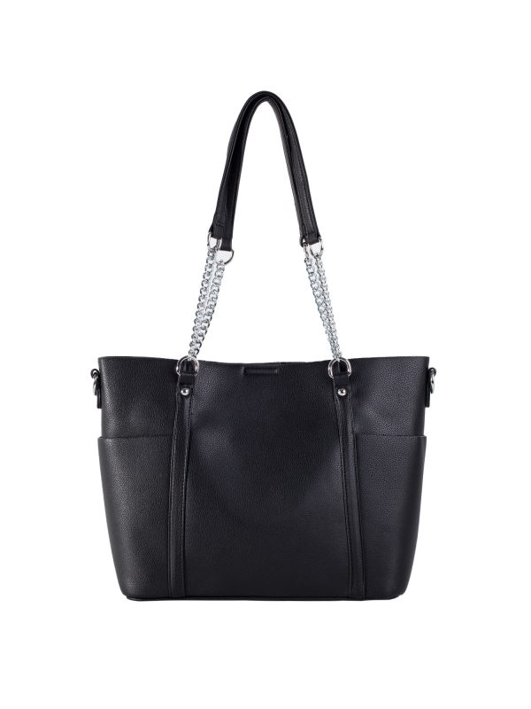 Black Urban Shoulder Bag with Handles