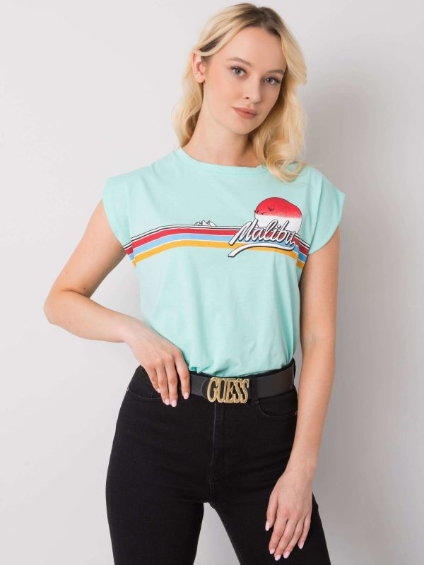 Malibu Print Mint T-Shirt