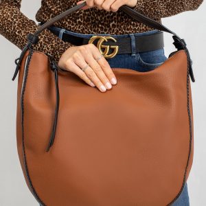 Brown Semicircular Bag