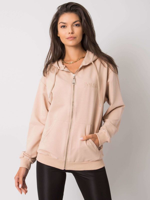 Beige zipper jacket Ilaria