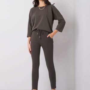 Dark khaki pants Debora