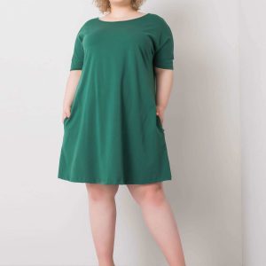 Bellamy's dark green plus size midi dress