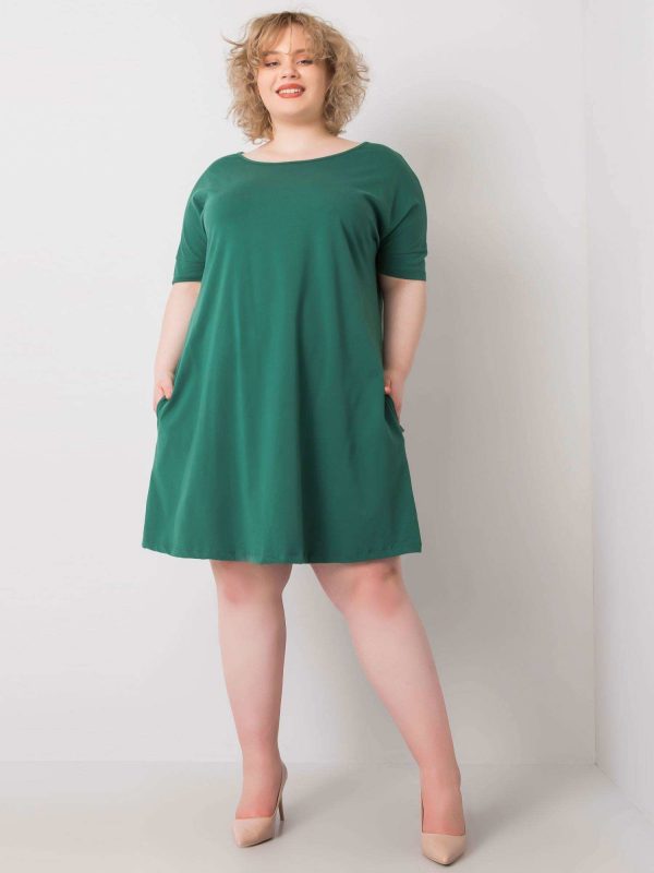 Bellamy's dark green plus size midi dress