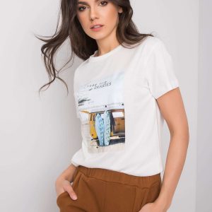 White T-shirt with Aquino applique