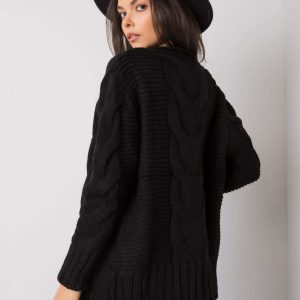 Black Button Sweater Louissine RUE PARIS