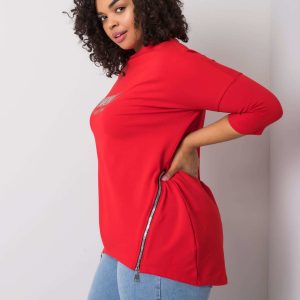 Red blouse for women Cintia