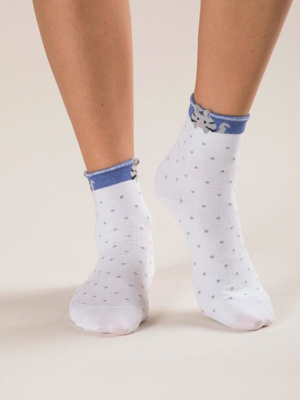 White polka dot socks 3-pack