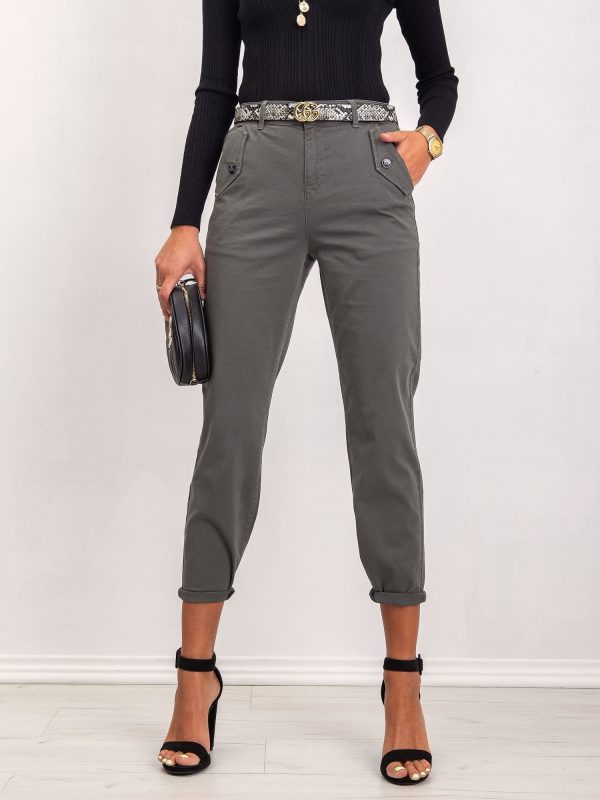 RUE PARIS Khaki pants Adriana