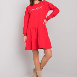 Maryville Red Ruffle Dress