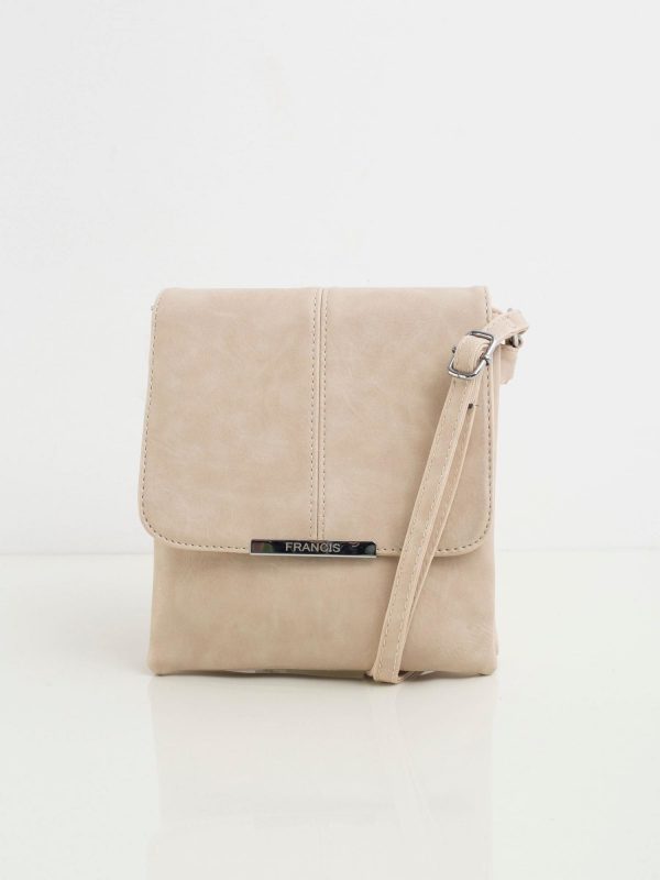 Beige Messenger Messenger with Flip