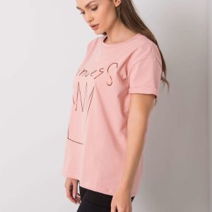 Dirty pink t-shirt with Aosta print