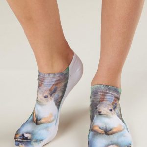 Women's Squirrel Print Feet