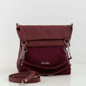 Burgundy eco-leather bag