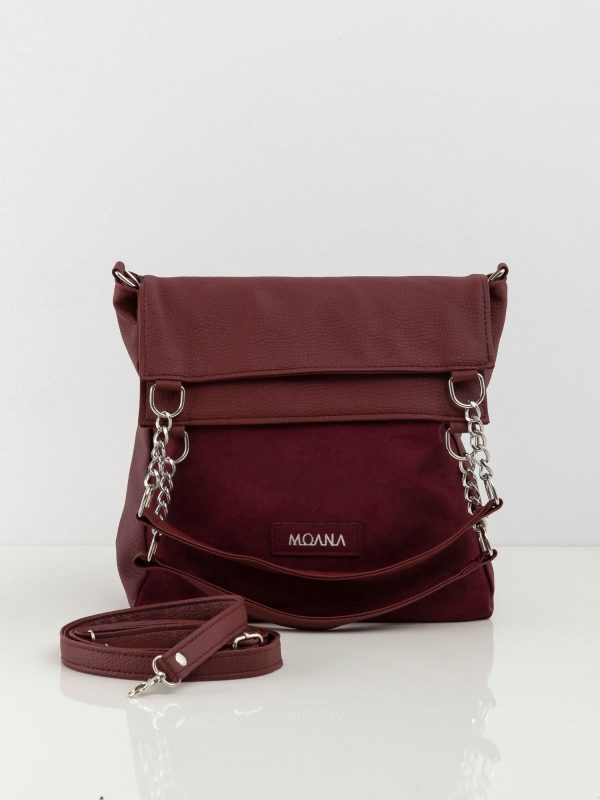 Burgundy eco-leather bag