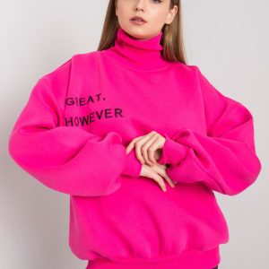 Kelly's fuchsia oversized sweatshirt