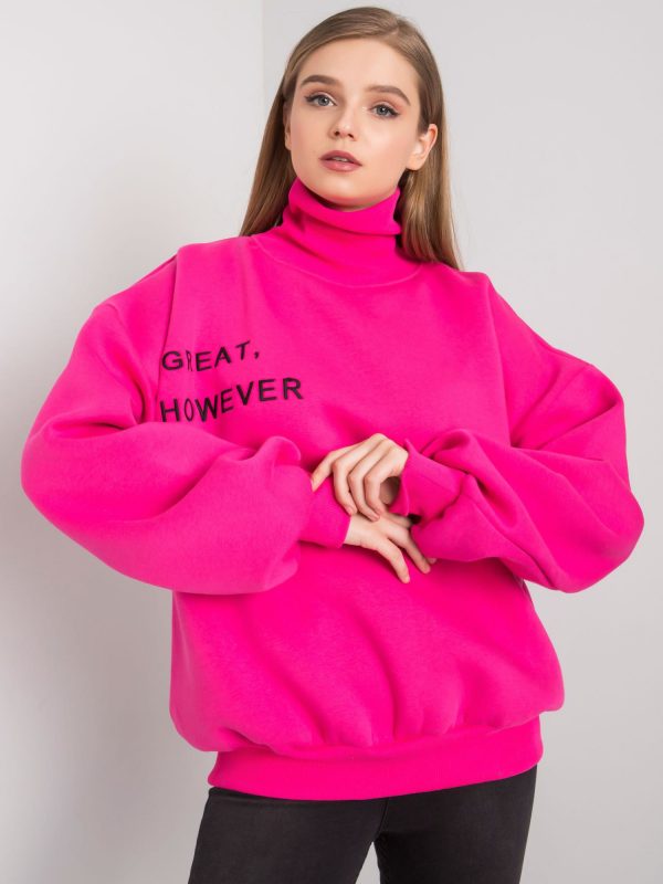 Kelly's fuchsia oversized sweatshirt