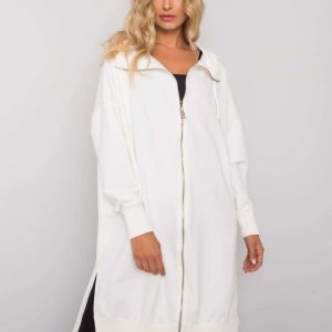 Carlina's white long hoodie