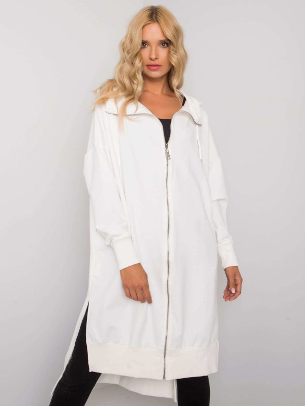 Carlina's white long hoodie