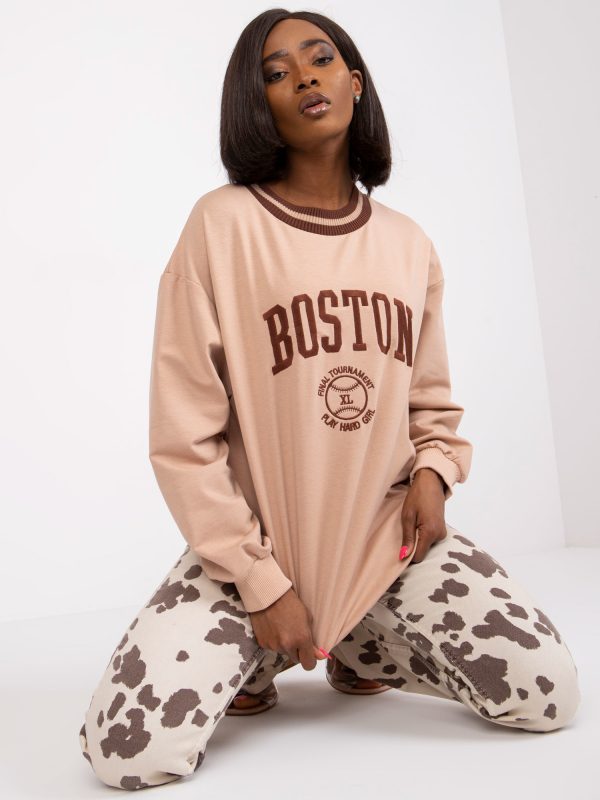 Beige cotton sweatshirt Louna