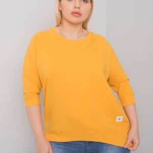 Ninetta Yellow Plus Size Cotton Sweatshirt