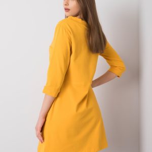 April's mustard cotton dress