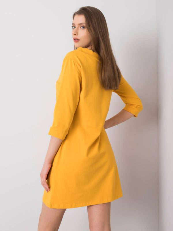 April's mustard cotton dress