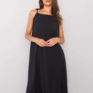 Simone's black strappy dress