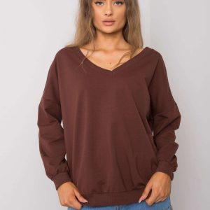 Lilyan's dark brown hoodless sweatshirt