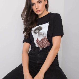 Black Audre Cotton T-Shirt